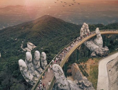 Da Nang: Hand Of The Gods Hold Vietnam’S Golden Bridge
