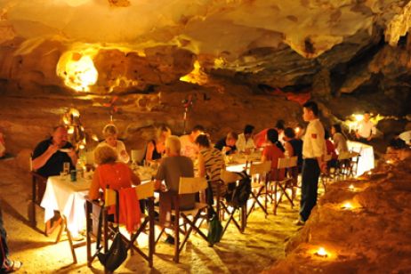 Dining in a cave