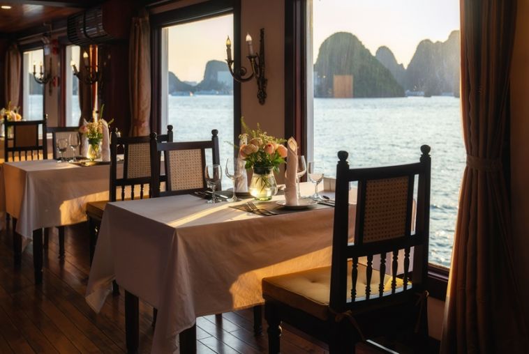 3-(6).-Lotus-Restaurant---Indochina-Sails---Halong-Bay